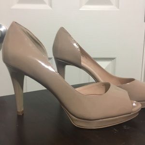 Nude Peep Toe Heels!